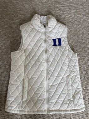 Excellent Condition White Women’s Vest with Duke logo Size M